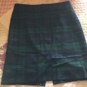 J crew plaid skirt